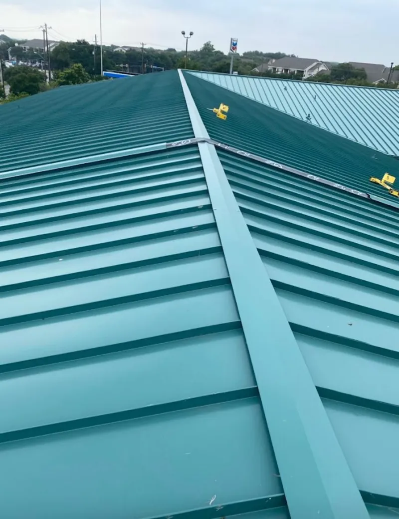 Green commercial metal roof ridge and valley for Metal Roof Repair in Oxon Hill